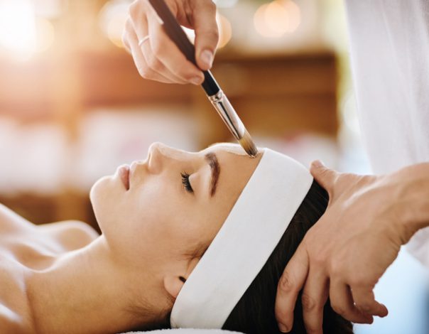 Women Receiving Chemical Peel Facial